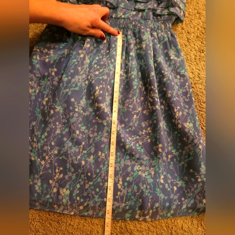 Lauren Conrad Blue Floral Mini Sundress - Picture 9 of 13